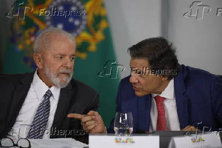 O presidente Lula e o ministro da Fazenda, Fernando Haddad