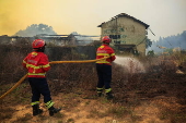 Forest fire in Gondomar, Portugal