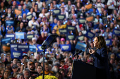 Democratic presidential nominee U.S. Vice President Harris campaigns in Wisconsin