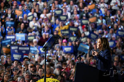 Democratic presidential nominee U.S. Vice President Harris campaigns in Wisconsin