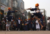 Sikh Religious procession to mark major Sikh festival Gurupurab