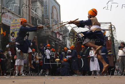 Sikh Religious procession to mark major Sikh festival Gurupurab