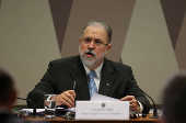 Augusto Aras durante sabatina no Senado Federal