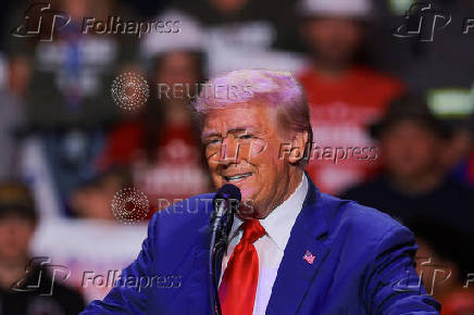 Republican presidential nominee and former U.S. President Trump holds a campaign rally in Indiana, Pennsylvania