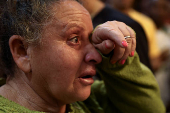 People pay homage to Brazil's patron saint at Cathedral Basilica of the National Shrine of Our Lady Aparecida