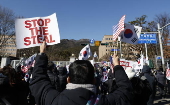 Supporters of impeached President Yoon protest against his arrest