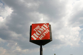 FILE PHOTO: A Home Depot store sign is seen in New York