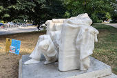 El calor derrite la cabeza de una estatua de Lincoln en Washington y se hace viral