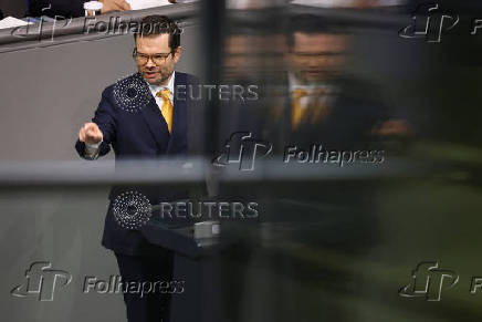 Germany?s lower house of parliament, the Bundestag discusses the 2025 budget