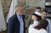 Los reyes Felipe y Letizia almuerzan con Leonor en Villagarca de Arousa