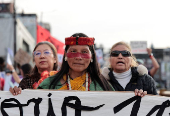 Protest to mark the International Day for the Elimination of Violence Against Women, in Quito