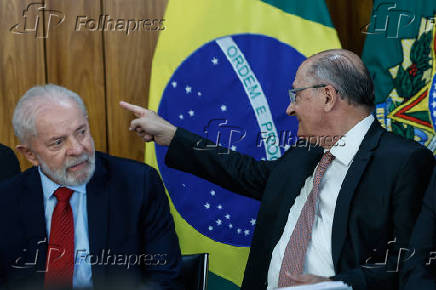 Lula, Tarcsio e Ricardo Nunes em evento no Palcio do Planalto