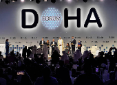 People attend at the 22nd edition of the annual Doha Forum in Qatar