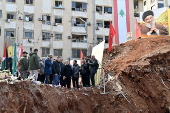 Senior Hezbollah official Safa visits site of Nasrallah's assassination in Beirut surburb