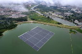 Instalada na represa Billings, a Araucria  a maior usina de energia solar flutuante 