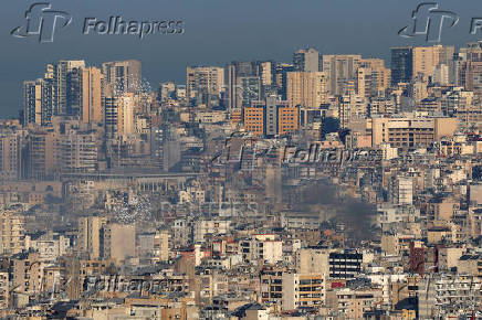 Smoke billows over Beirut's southern suburbs, after an Israeli strike