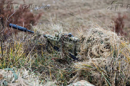 Slovenian military conducts a live fire drill, in Postojna