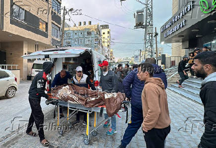 Aftermath of Israeli strike in Nuseirat