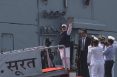 Three Indian Navy warships commissioned in Mumbai