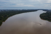 Vista area do rio Javari, em Atalaia do Norte