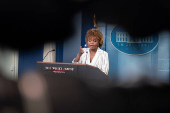 White House Press Secretary Karine Jean-Pierre gives daily briefing, in Washington