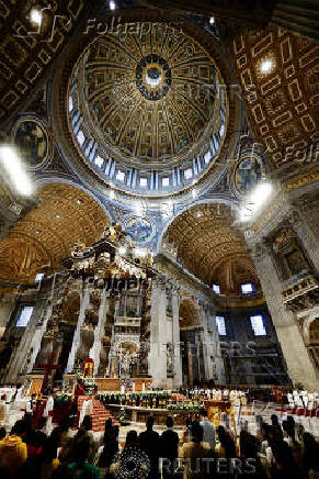 Pope Francis celebrates a Mass as part of World Youth Day, at the Vatican