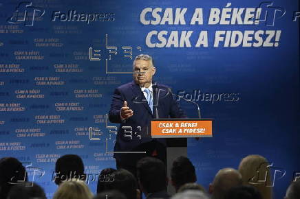 Fidesz party campaigns for European Parliamentary elections in Budapest