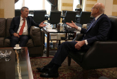 UNRWA Commissioner-General Philippe Lazzarini meets with Lebanon's caretaker Prime Minister Najib Mikati in Beirut