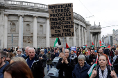 Demonstration in support of Palestinians in Gaza, in Dublin