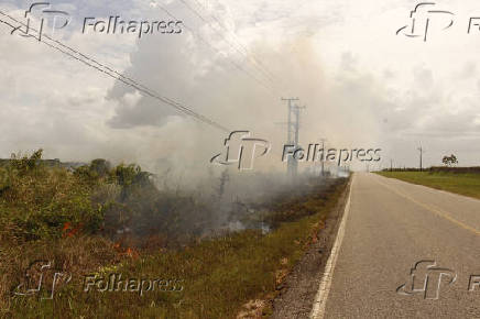 Fazendeiros, todo ano, neste perodo, ateiam fogo no pasto em Tracuateua (PA)