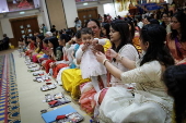 Diwali celebrations at Neasden Temple in London