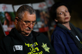 Protest against the government and to show support for the hostages who were kidnapped during the deadly October 7, 2023 attack, in Tel Aviv