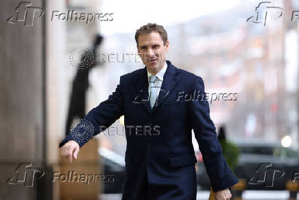 Shadow Home Secretary Chris Philp arrives at BBC Broadcasting House, ahead of his appearance on 'Sunday with Laura Kuenssberg'