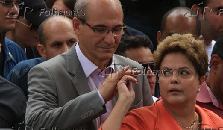 Dilma e Padilha em Santos/SP