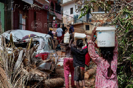 Aftermath of Cyclone Chido in Mayotte