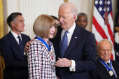 U.S. President Biden presents Presidential Medal of Freedom during a ceremony at the White House