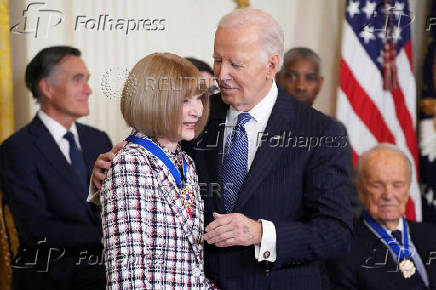 U.S. President Biden presents Presidential Medal of Freedom during a ceremony at the White House