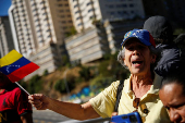 Opposition supporters gather ahead of President Maduro inauguration, in Caracas