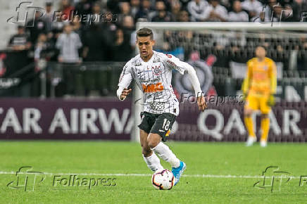 Pedrinho, do Corinthians, em partida contra o Fluminense