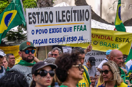 Folhapress Fotos Bolsonaristas protestam pelo 17º dia em frente ao