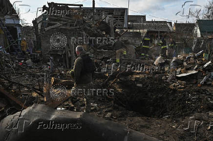 Aftermath of a Russian drone attack in Zaporizhzhia