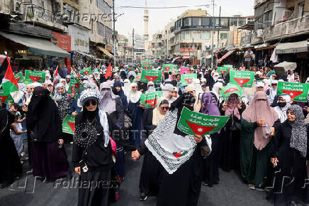 Protest in support of Palestinians in Gaza, in Amman