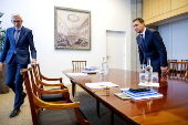 Formateur Van Zwol receives prospective ministers from the new Dutch cabinet in The Hague