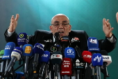 Presidential candidate Abdelali Hassani Cherif press conference in Algiers