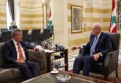 UNRWA Commissioner-General Philippe Lazzarini meets with Lebanon's caretaker Prime Minister Najib Mikati in Beirut