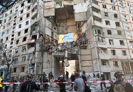 Aftermath of a Russian air strike in Kharkiv