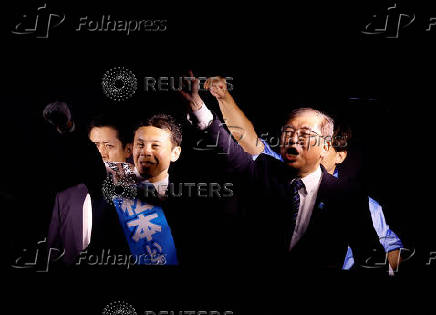 Japan's PM Shigeru Ishiba attends a campaign for the upcoming general election, in Kashiwa