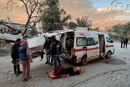 Aftermath of Israeli strike in Nuseirat