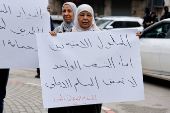 Palestinians demonstrate against Jenin camp shooting between security forces and militants, in Jenin