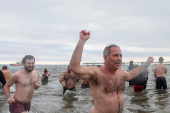 Annual Polar Bear swim at Coney Island in New York